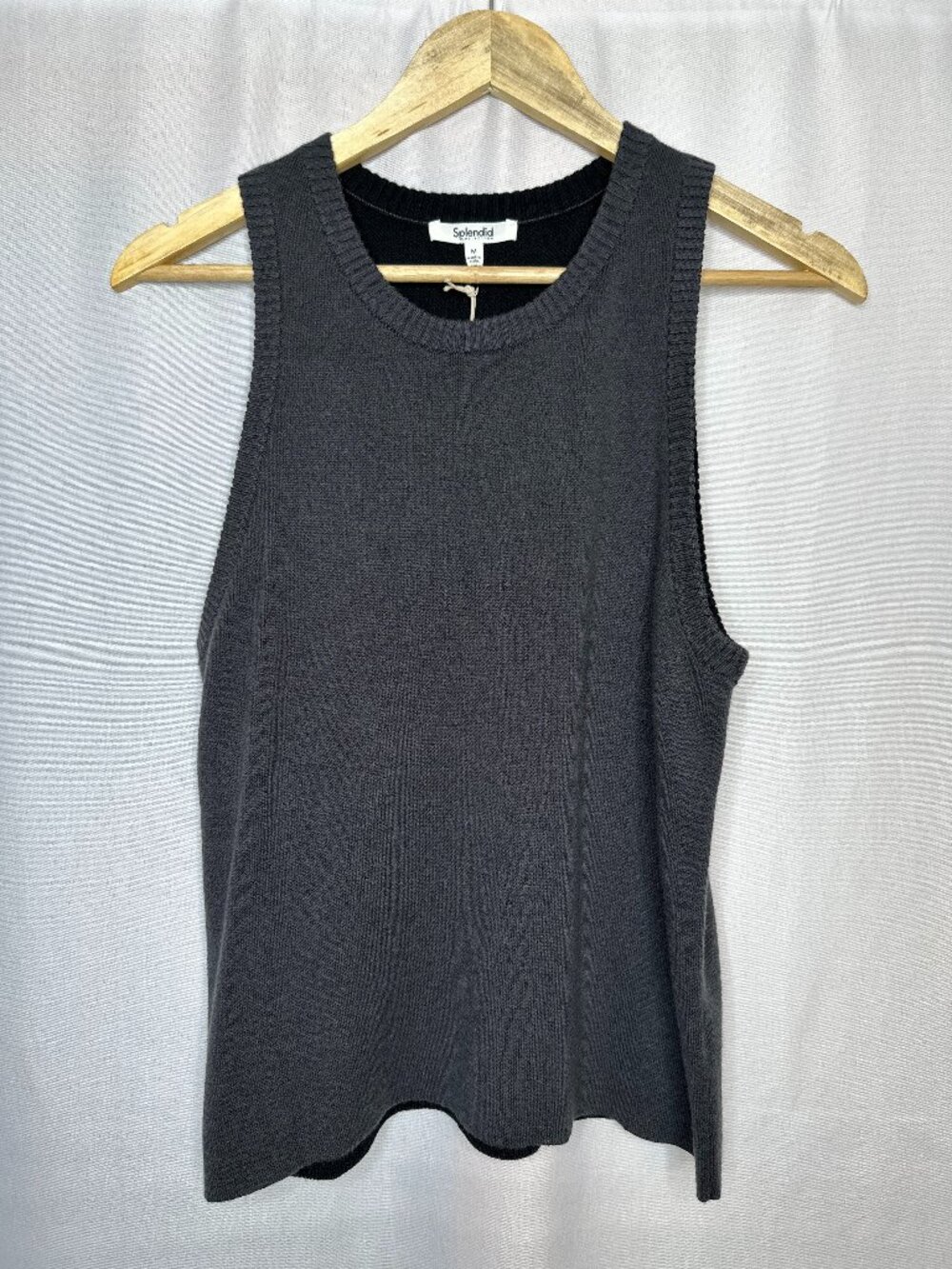 NWT Splendid Women’s Isla Reversible Sweater Tank, MEDIUM Elevated Minimalist